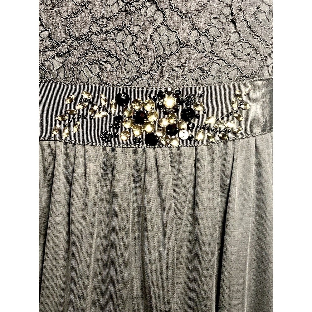 Adrianna Papell Love Story Black Prom Dress Lace Gown Dress Sz 6 NWT DAMAGED - Picture 7 of 16
